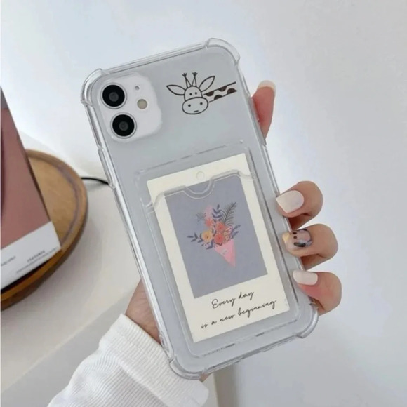 Accessories - ⚠️Clearance🦒iPhone 13/Pro/Pro Max Cartoon Giraffe iPhone Case With Card Slot